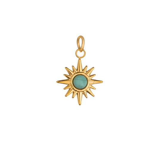 Turquoise Sun Charm