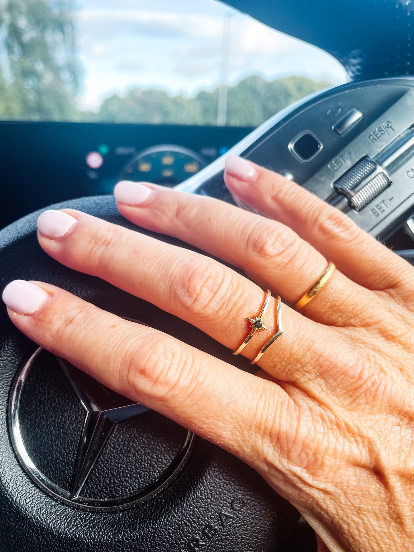 Gold Saffron Stacking Ring