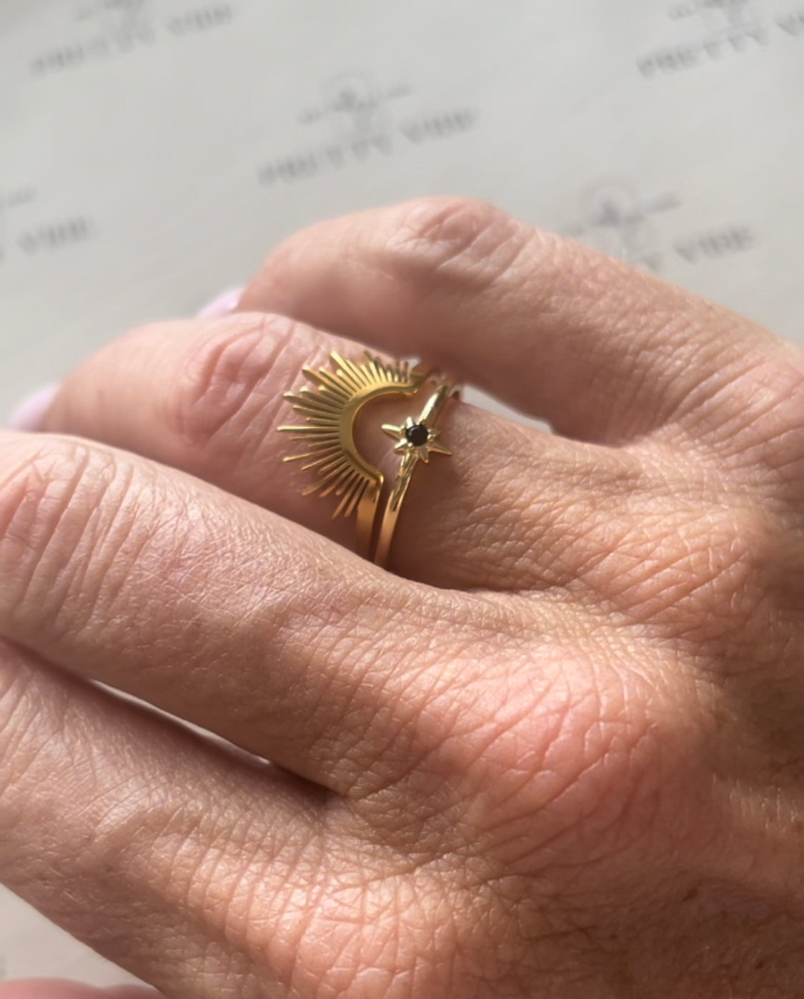 Gold Saffron Stacking Ring