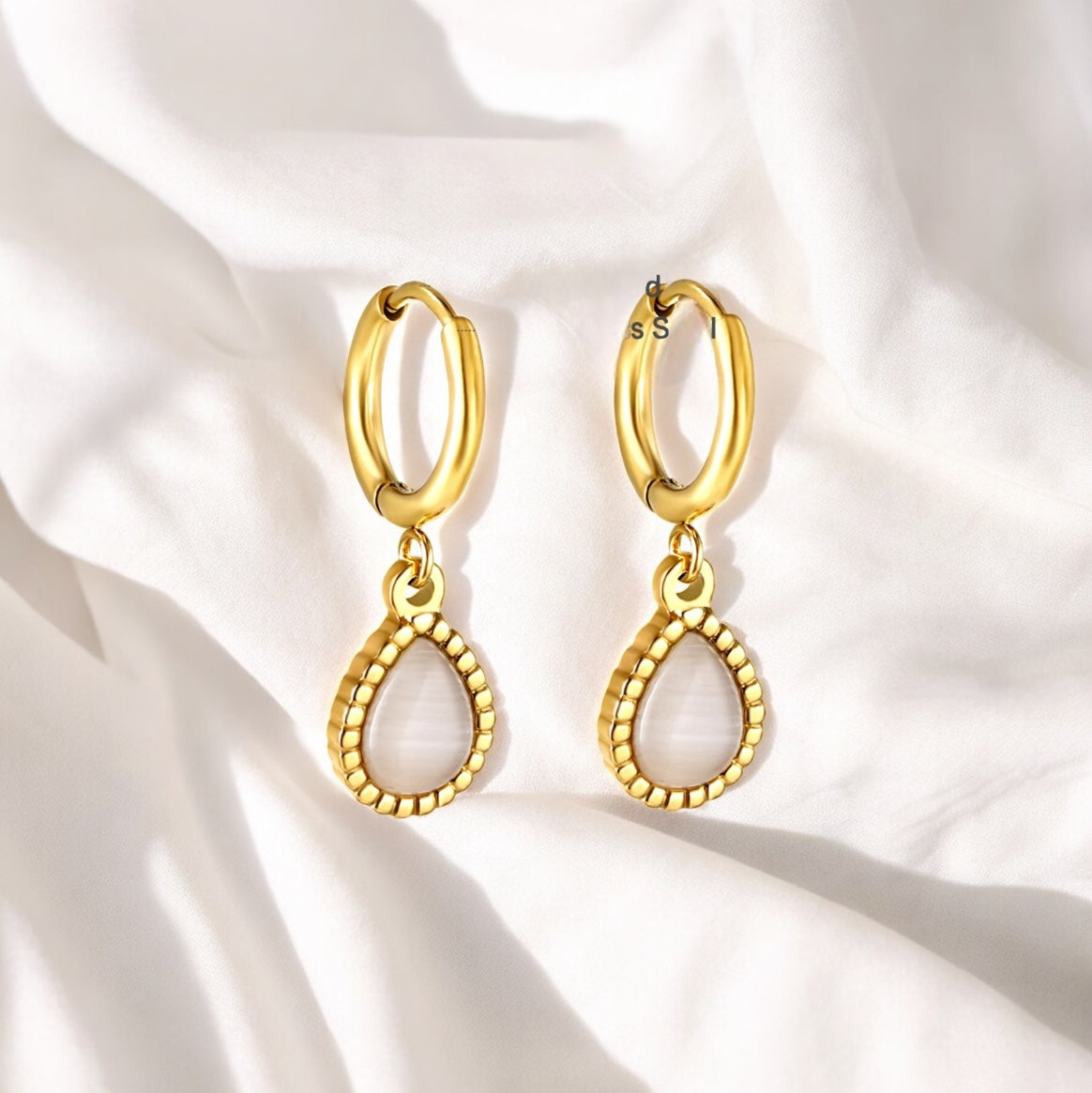 Gold Sunrise Hoop Earrings