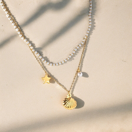 Gold Saffy Layered Necklace